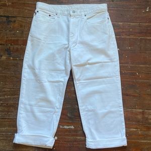 Ralph Lauren Polo Jeans Company Cropped Saturday White Jeans Size 10